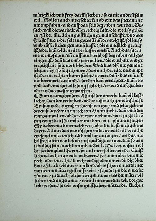 Martin Luther Exhibit 1520 - Sermon On The Ban