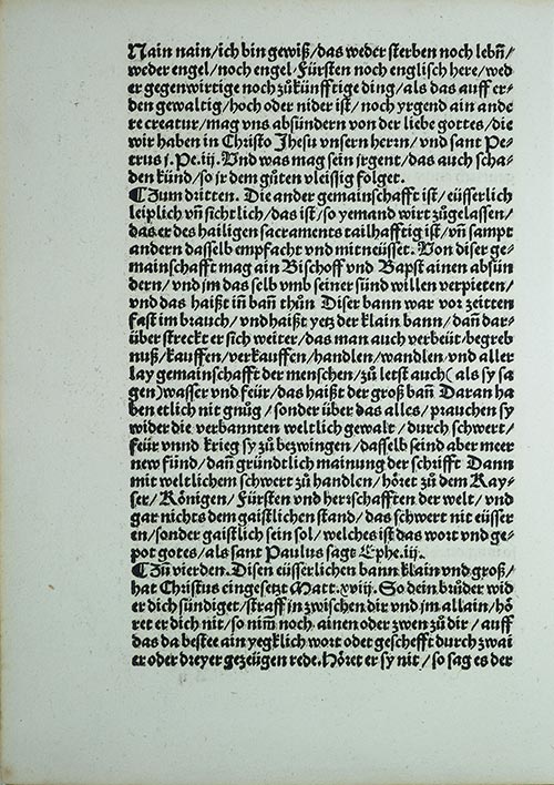 Martin Luther Exhibit 1520 - Sermon On The Ban