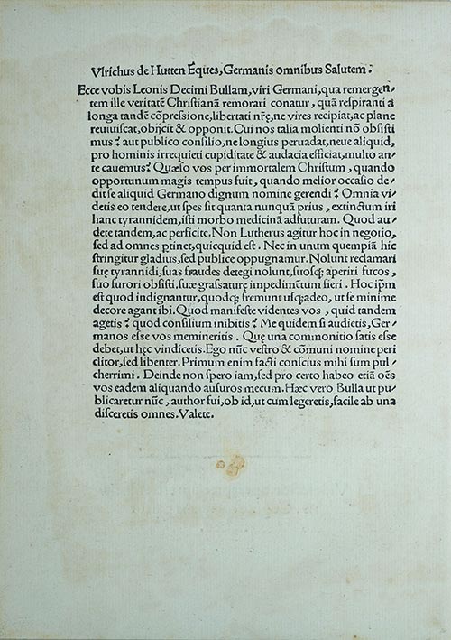 Martin Luther Exhibit 1520 - Exsurge Domine